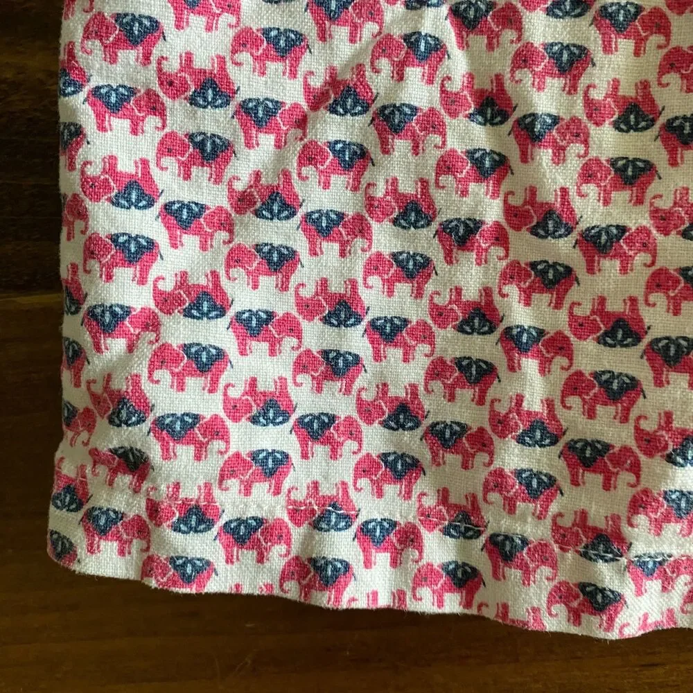 Carter's Crossed Back Elephant Prince Linen Blend Dress Girls' 8